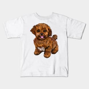 Cavapoochon Cavapoo Cavoodle - cute friendly cavalier King Charles spaniel Bichon frise Kids T-Shirt